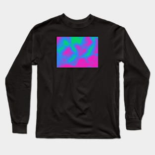 Polysexual Pride Abstract Fractal Fog Long Sleeve T-Shirt